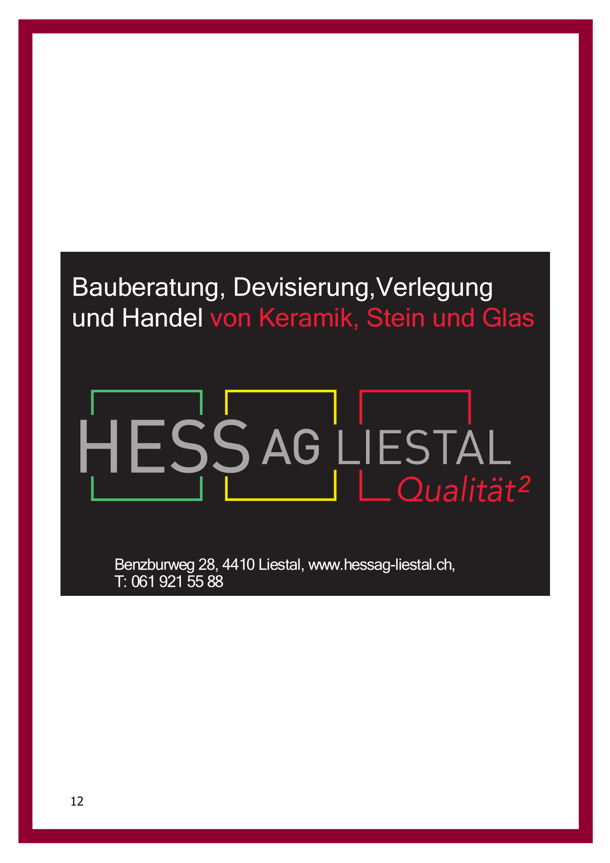 Festführer Kantonale Meisterschaften Ziefen