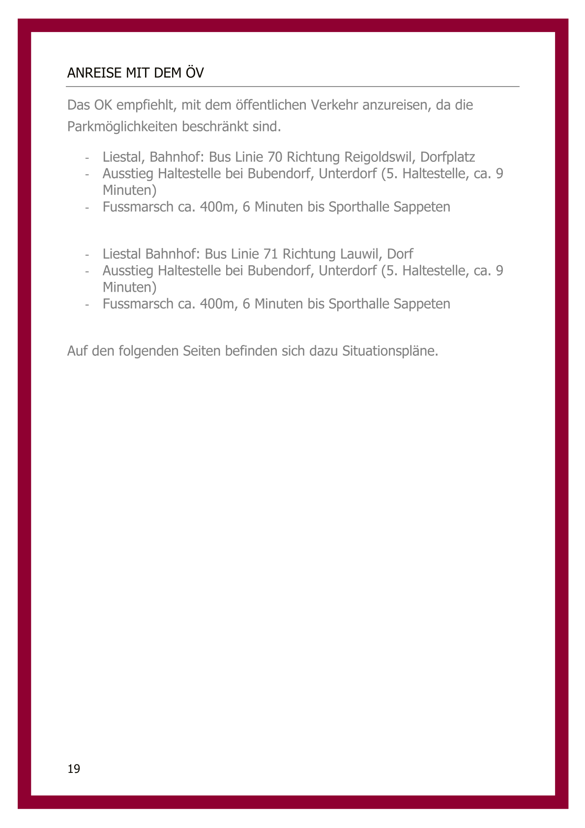Festführer Kantonale Meisterschaften Ziefen